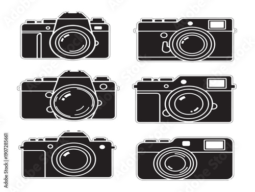 Photography camera silhouette icon for photo and media projects