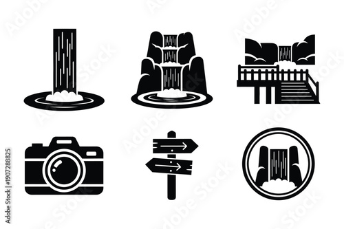 Waterfall Icons: Nature, Tourism, and Photography