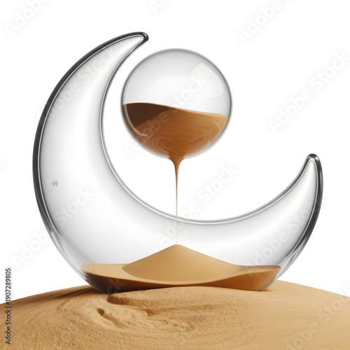 Time awareness concept inspired by Ramadan reflecting patience discipline and spiritual daily routine