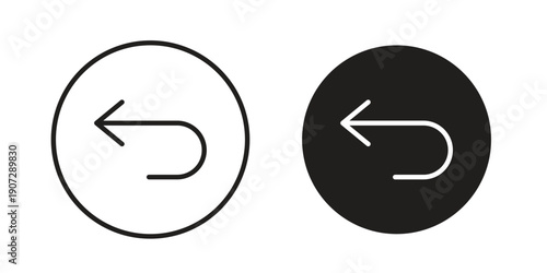 Send back icon. Outline and flat icons collection. EPS10