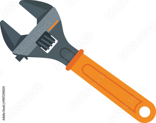 Adjustable wrench with orange handle