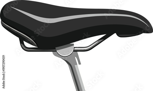 Bicycle saddle vector, bicycle saddle silhouette, professional grey bicycle saddle vector, bicycle saddle on a white background