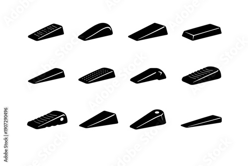 Silicone portable jammer silhouette form compact simple vector generation minimalist image icon