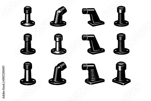 Generation icon stainless vector black industrial durable image aluminum matte simple solid