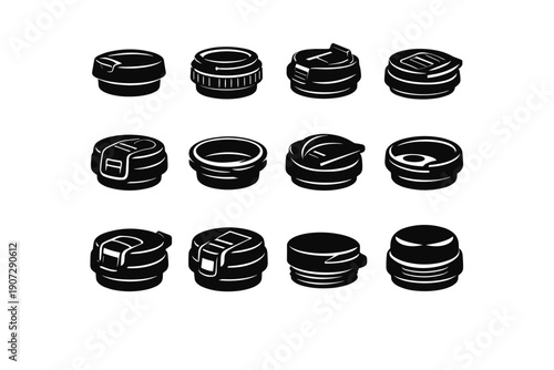 Travel cap lid top closure tight vector sip icon detail mug design