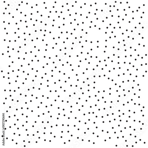 Seamless Minimalist Black Polka Dot Pattern on White Background, EPS10 Vector for Textile Print, Wrapping Paper, Wallpaper, and Modern Graphic Design Projects.