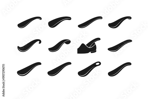 Aid horn slide simple image gentle ergonomic icon generation design guide vector