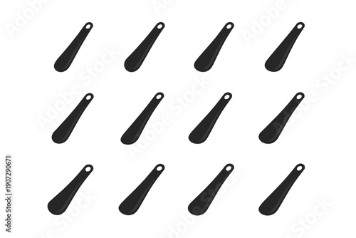 Vector generation icon shoe solid black simple design form balanced image rounded