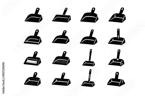 Cleanup home simple domestic image vector tool scoop accessory generation floor icon