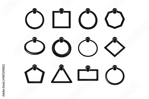 Generation flat ring simple clean profile options towel forms icon loop image