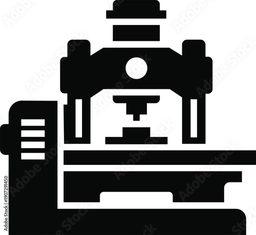 Industrial machine silhouette icon