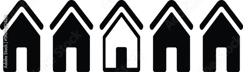 row of houses with one highlighted standing out from the neighborhood