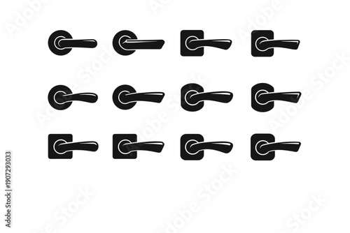 Edge lever shapes image contour vector chamfered simple form smooth handle generation