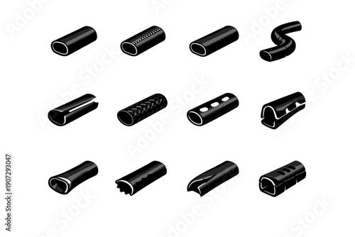 Simple rounded cable vector sleeve image refined edge icon generation guide reinforced