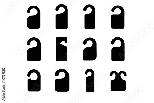 Image efficient vector compact hanger hanging generation simple hook door icon design