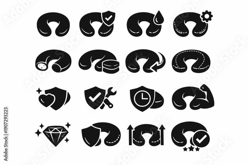 Icon sturdy detail accessory theme concept image build item generation simple shapes