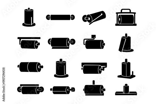 Holder frame proportions balanced icon roll simple vertical towel vector generation image