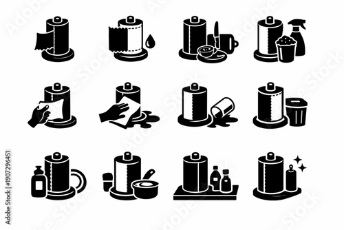 Image everyday cooking kitchen prep icon routine functional vector generation simple habit
