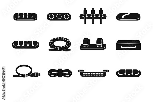 Black refined clean control icon simple workspace functional vector generation calm solution