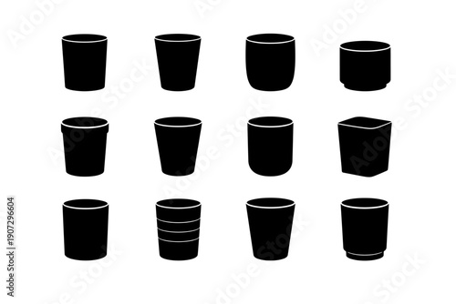 Clean icon image generation item object vector simple tumbler minimalist rinse cup