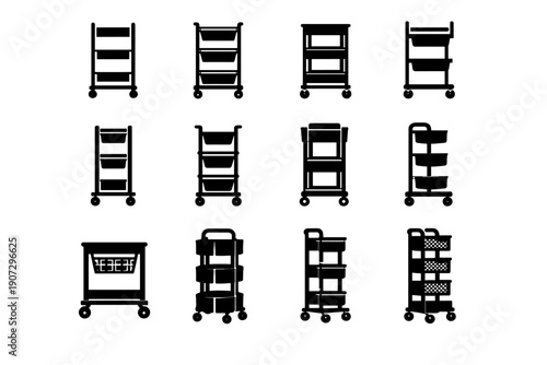 Generation image solution width simple compact silhouette vector footprint icon design organizer