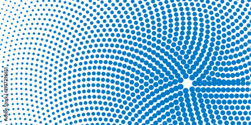Blue halftone pattern abstract background for fabric style