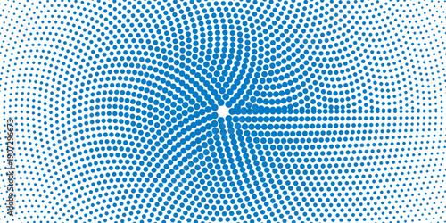 Blue halftone pattern abstract background for fabric style