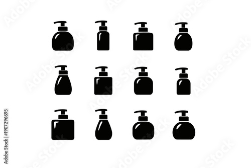 Compact countertop pump minimal generation sink image icon vector subtle simple bottle