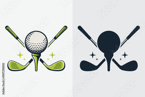 Lacrosse stick head illustration with green and dark blue coloring