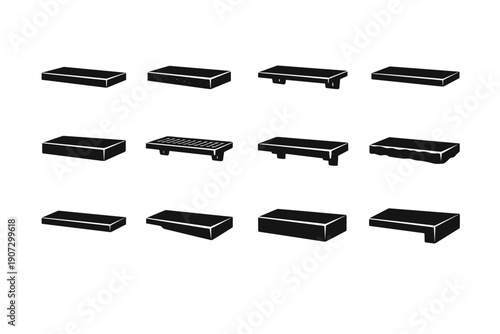 Wooden icon concrete image sturdy generation wall vector simple accessory decor designs