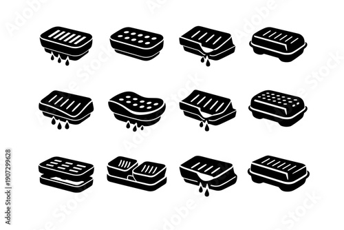 Sink modern generation perforated storage soap breathable control vector simple design icon