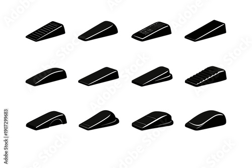 Stop image modern safety gentle icon geometry simple solid block shape vector