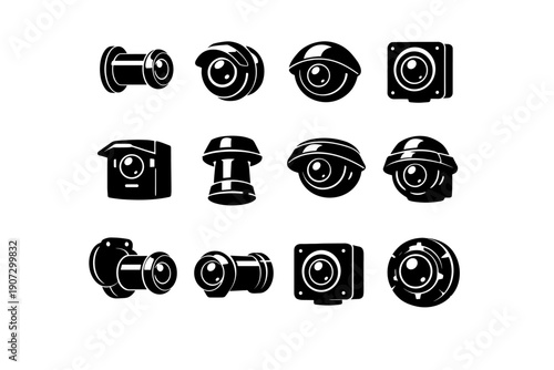Viewer hardware icon entry optic image exterior resilient generation vector simple lens