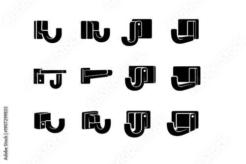 Geometry practical icon generation simple vector element image aid wall solution storage