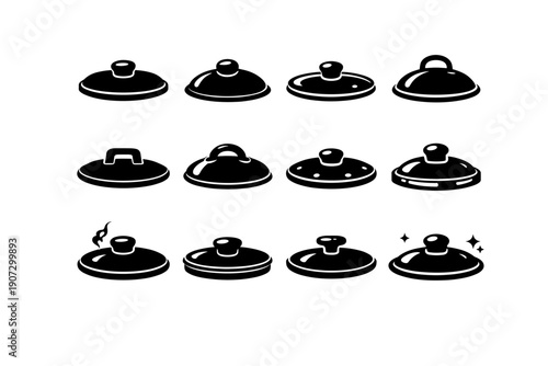 Daily strong dependable resilient vector robust icon symbol quality pan lid cover