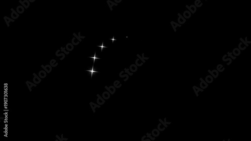 Wallpaper Mural Twinkling stars glow animation flying in night sky, shining sparkle star light effects, retro blinking doodle cartoon stars with glitter burst, 2d motion graphics on transparent and black screen 4k Torontodigital.ca