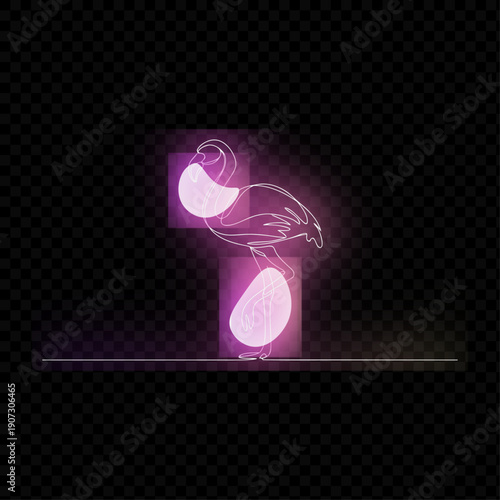 Pink Flamingo Neon Sign