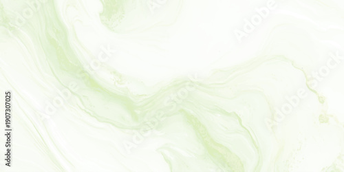 An abstract green watercolor background with a soft wave pattern featuring cream and pink silk textures on light satin paper for a macro textile paint design