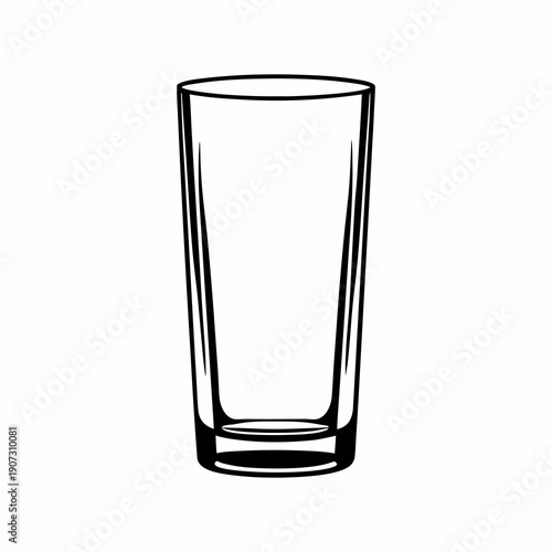 glass silhouette icon clean vector minimal
