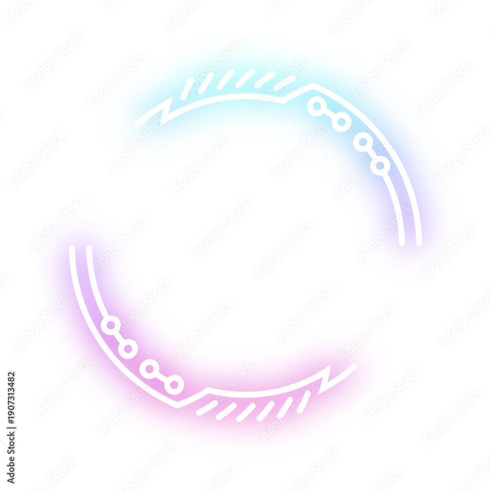 Obraz premium tech circle panel