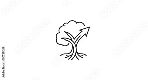 Black silhouette vector illustration of a hand print combined with a leaf design and a bird icon in a minimal nature tattoo sketch art style