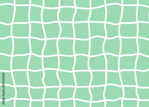Hand-drawn crayon grid seamless pattern with green checkered mosaic tiles. Playful doodle stripes and soft pastel textures, perfect for fabric prints, wrapping paper, stationery, kids designs 