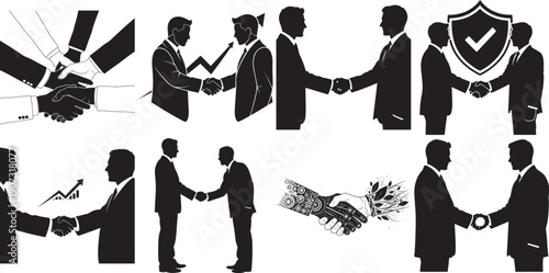 Hip Hop Culture Silhouettes: Dancers, DJs, Boombox Carrier, and Energetic Poses