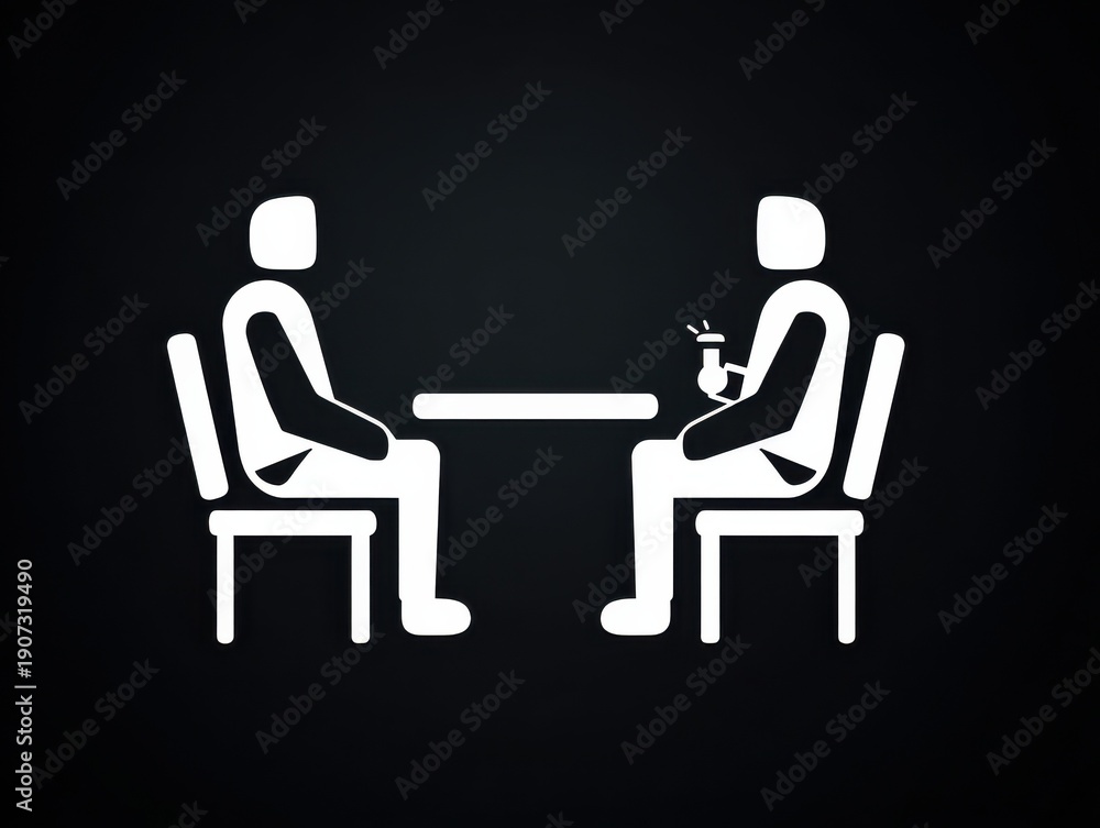 Fototapeta premium interview 2d icon isolated on a transparent background ar 43