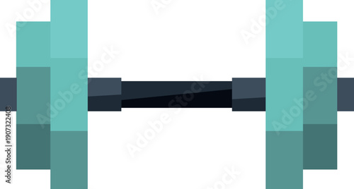 Barbell icon. Cartoon weight lifting and biceps training