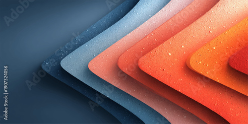 A vibrant array of folded paper showcasing a gradient of warm colors.