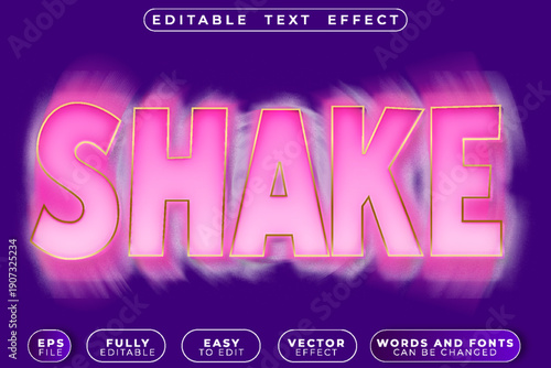 Shake Motion Vibration Smoothie Mix Blend Vector Fully Editable Smart Object Text Effect