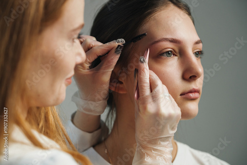 Relaxing Cosmetic Procedure Involving Precise Skin Lifting Methods Under Soothing Clinical Illumination