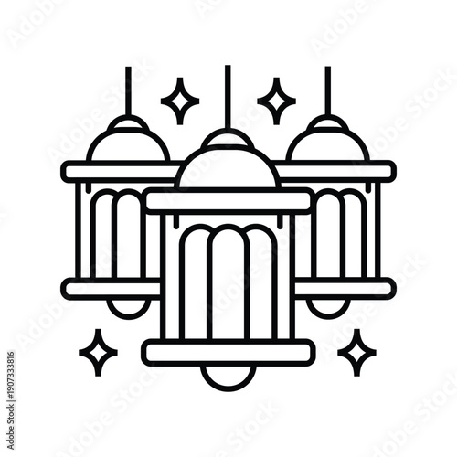 Ramadan Lanterns Icon Ramadan Celebration Islamic Holy Month Islamic Icon