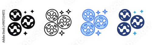 White Cells icon sheet multiple style collection